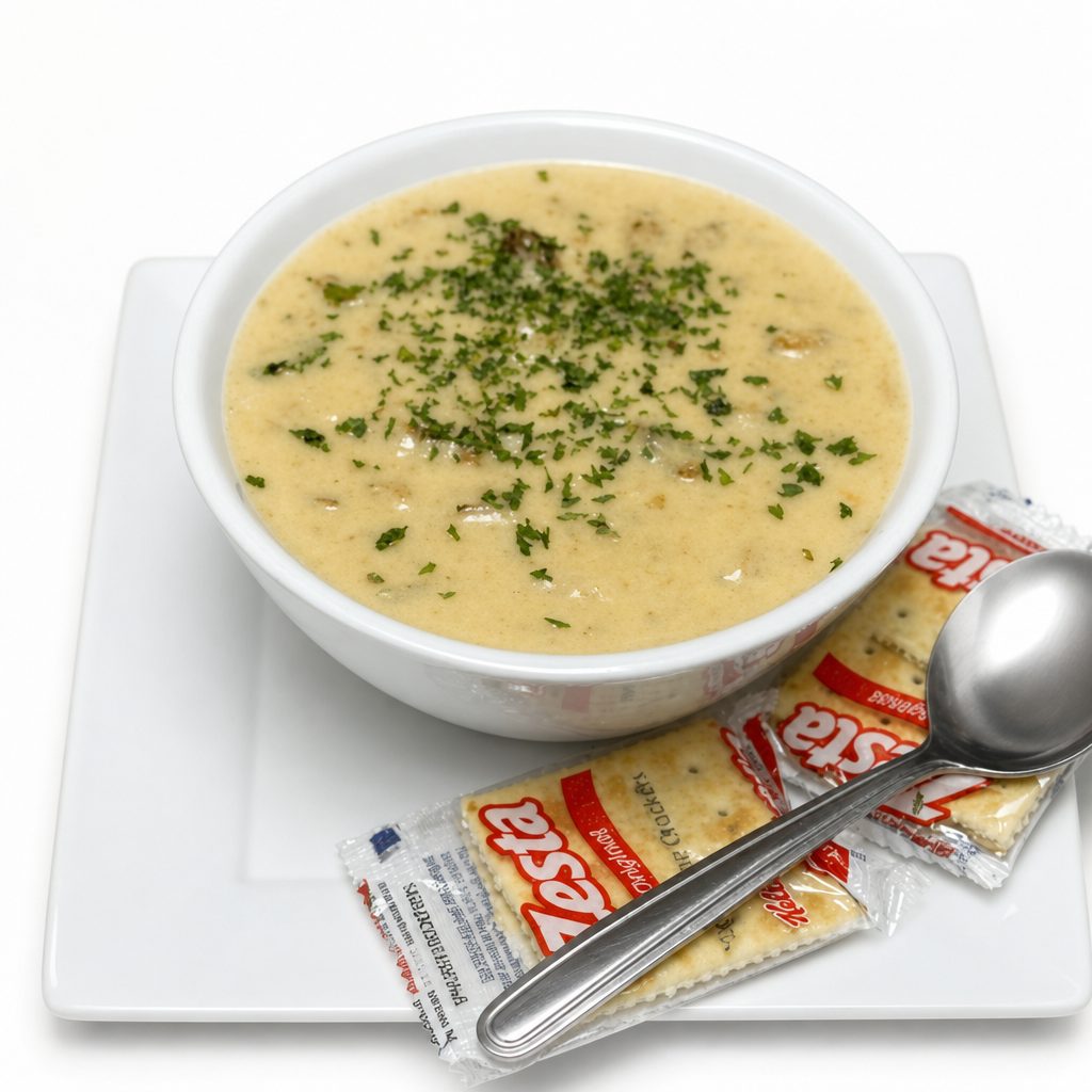 New England Style Clam Chowder.